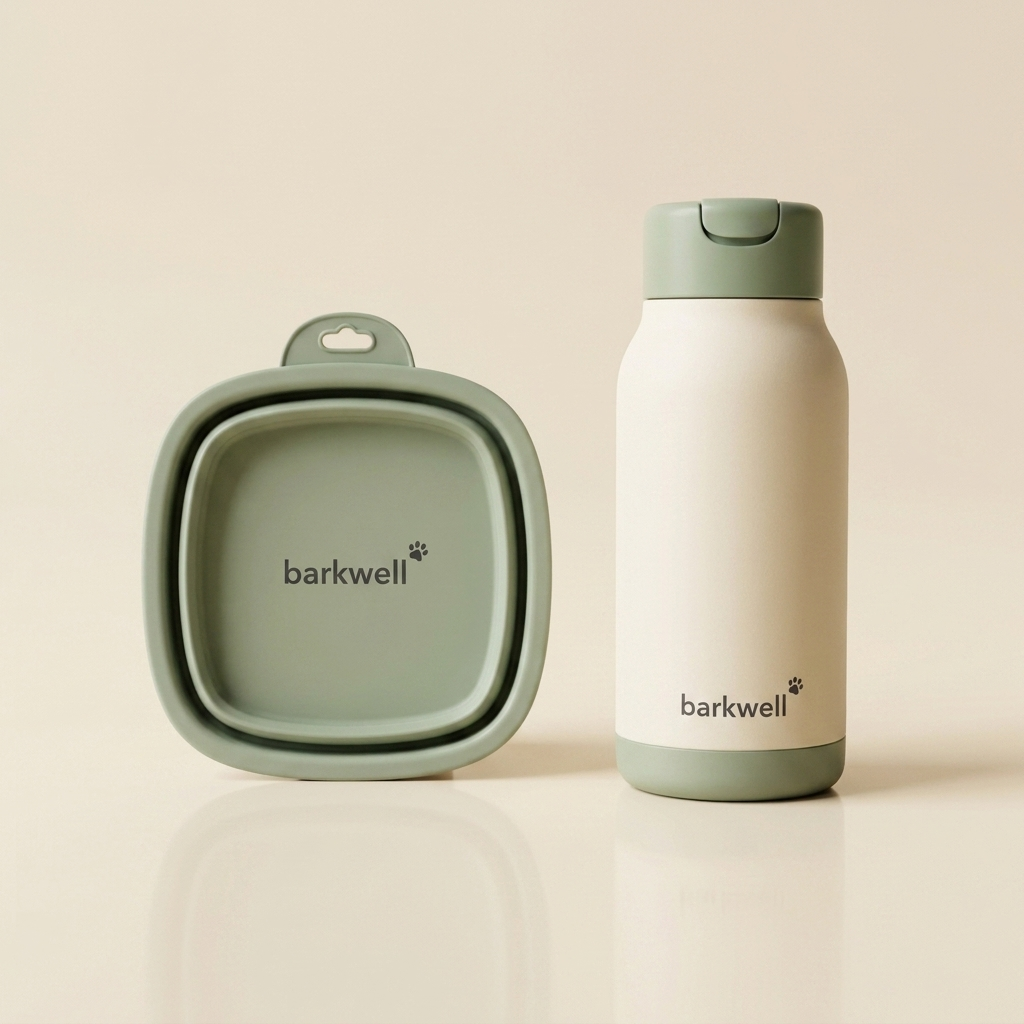 Barkwell collapsible travel bowl and water bottle