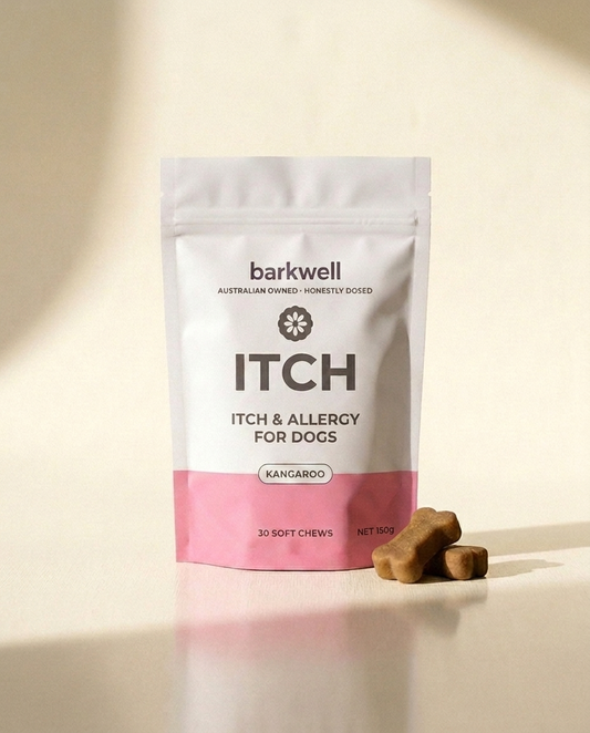 Barkwell Itch and Allergy pouch, Australian owned honestly dosed